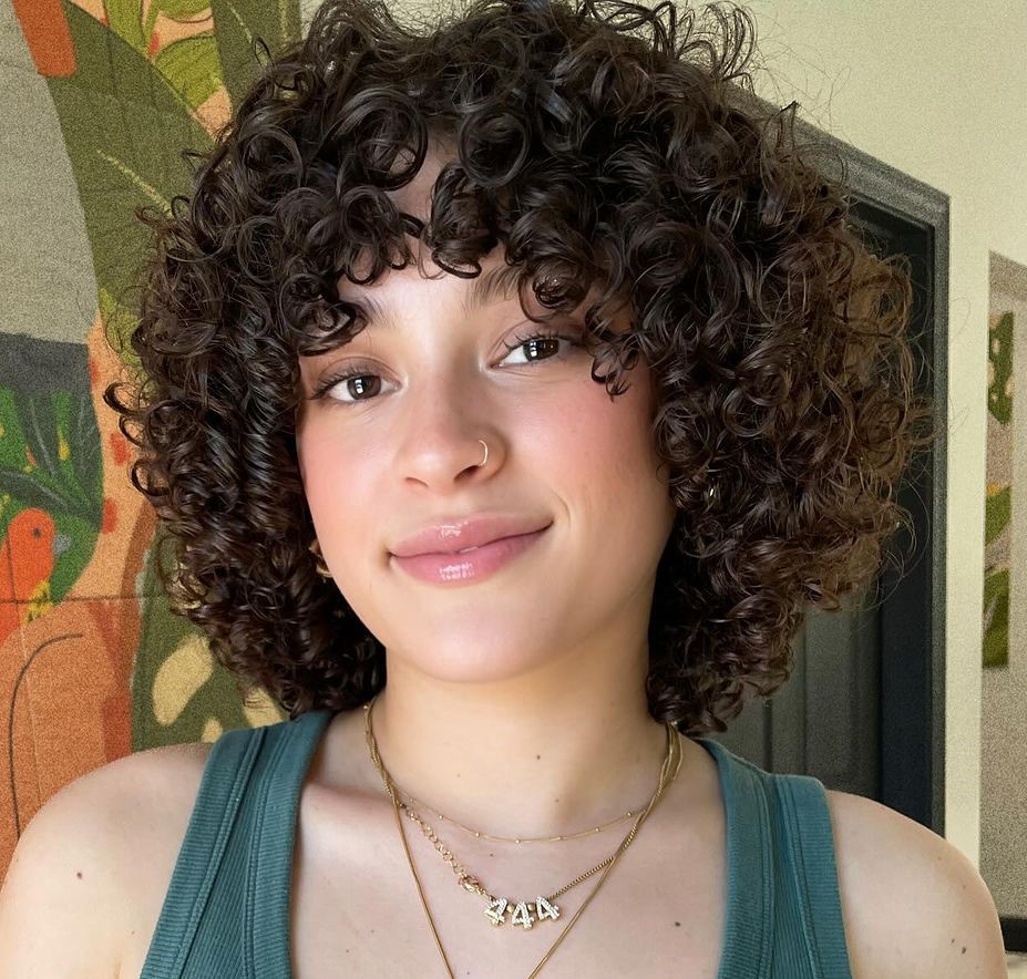 Layered Bob with Bouncy Spirals bob with curls hairstyle