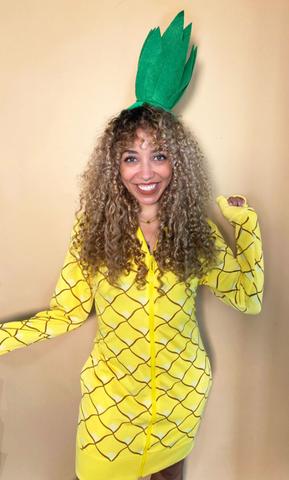 Pineapple princess curly hair costume