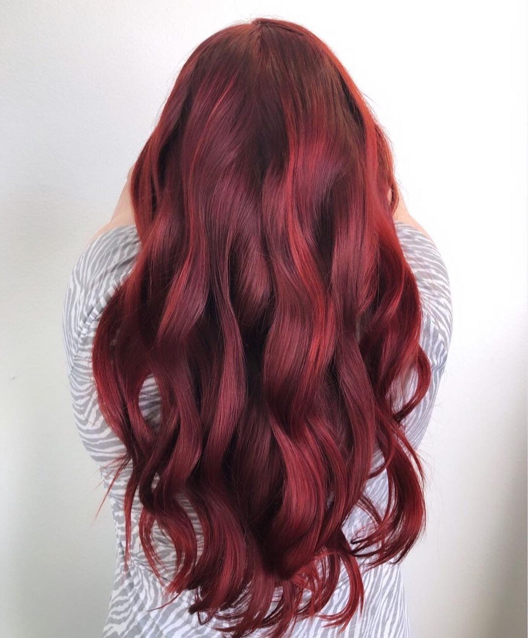 Crimson Red with Ruby Panels red hair color
