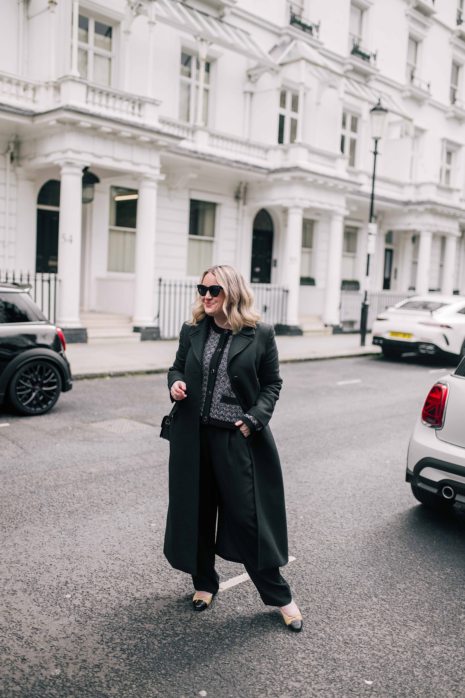 Gray Oversized Knit Layers With Blue Jeans winter outfit