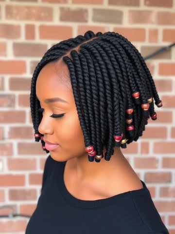 Crochet Bob With Loose Curls - crochet braid hairstyle