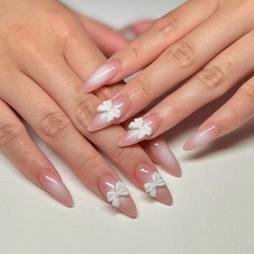 Cute Bow Accent Nails