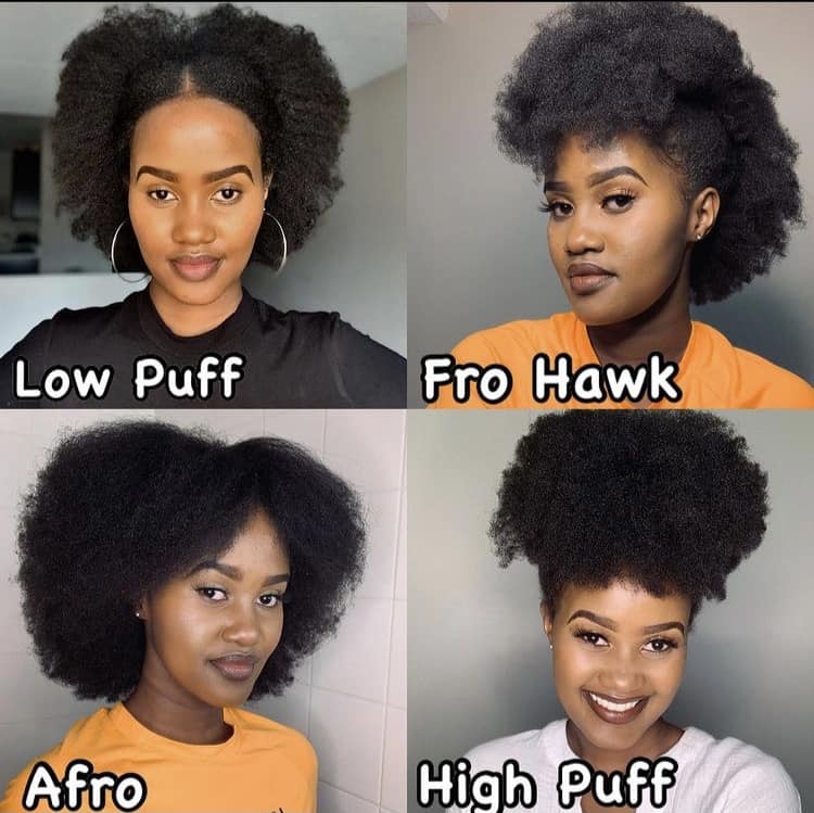Low-Manipulation Fro for Healthy Growth 4c hair style
