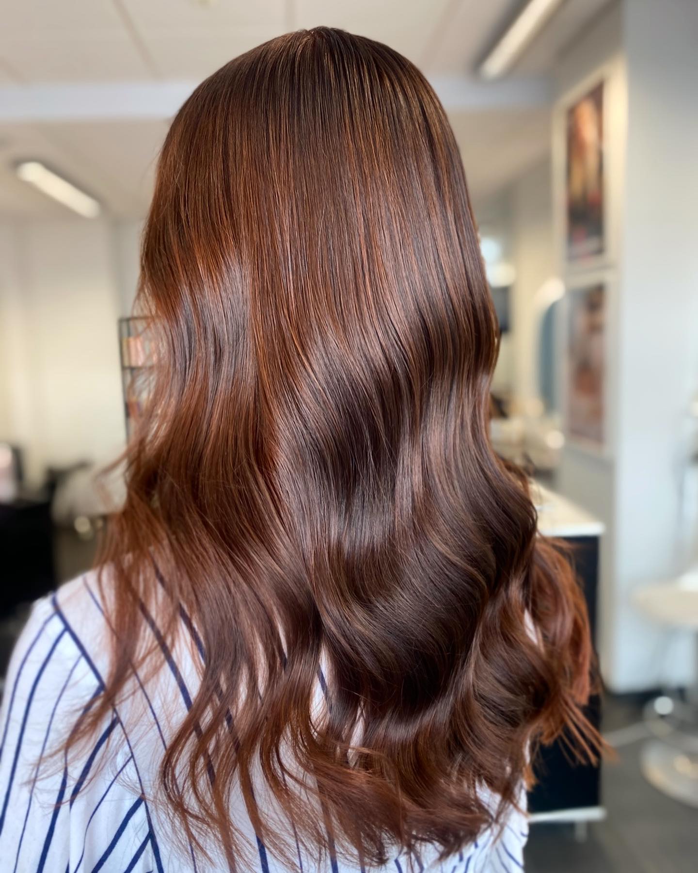 Mahogany copper brown hair color
