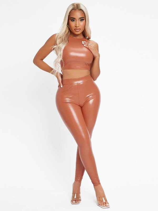Crop top and leggings set night club outfit