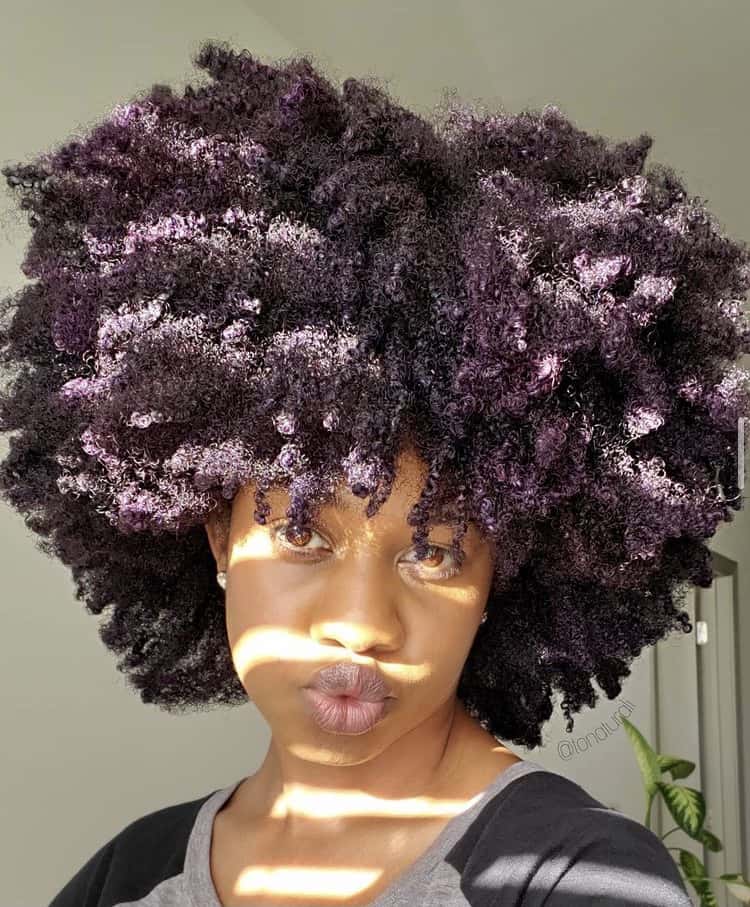 Twist-Out with a Touch of Colour 4c hair style