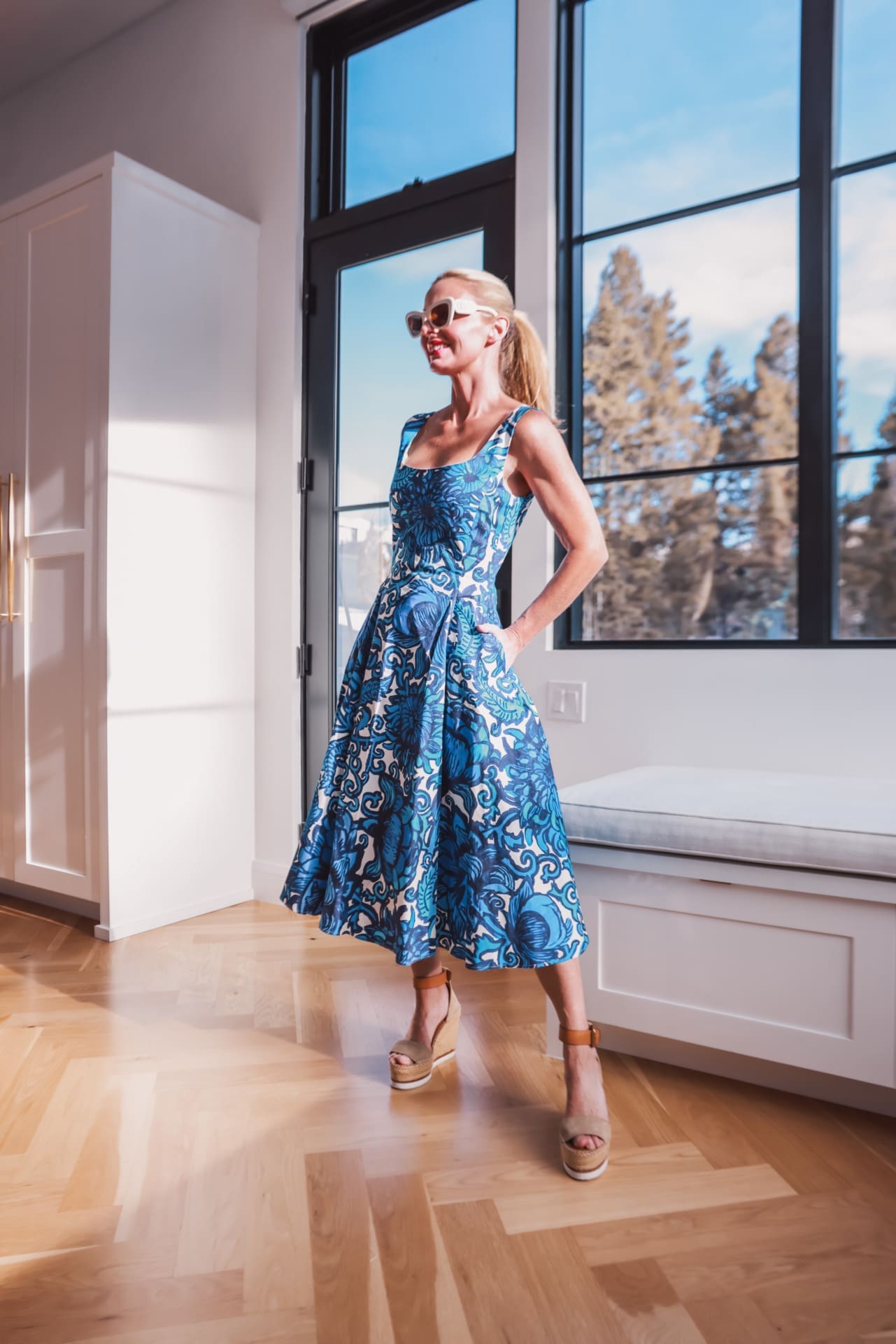Blue Dress for Easy Spring Days dress outfit idea
