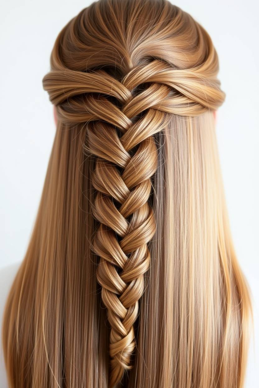 French Braid with Feathered Ends hairstyle inspiration photo
