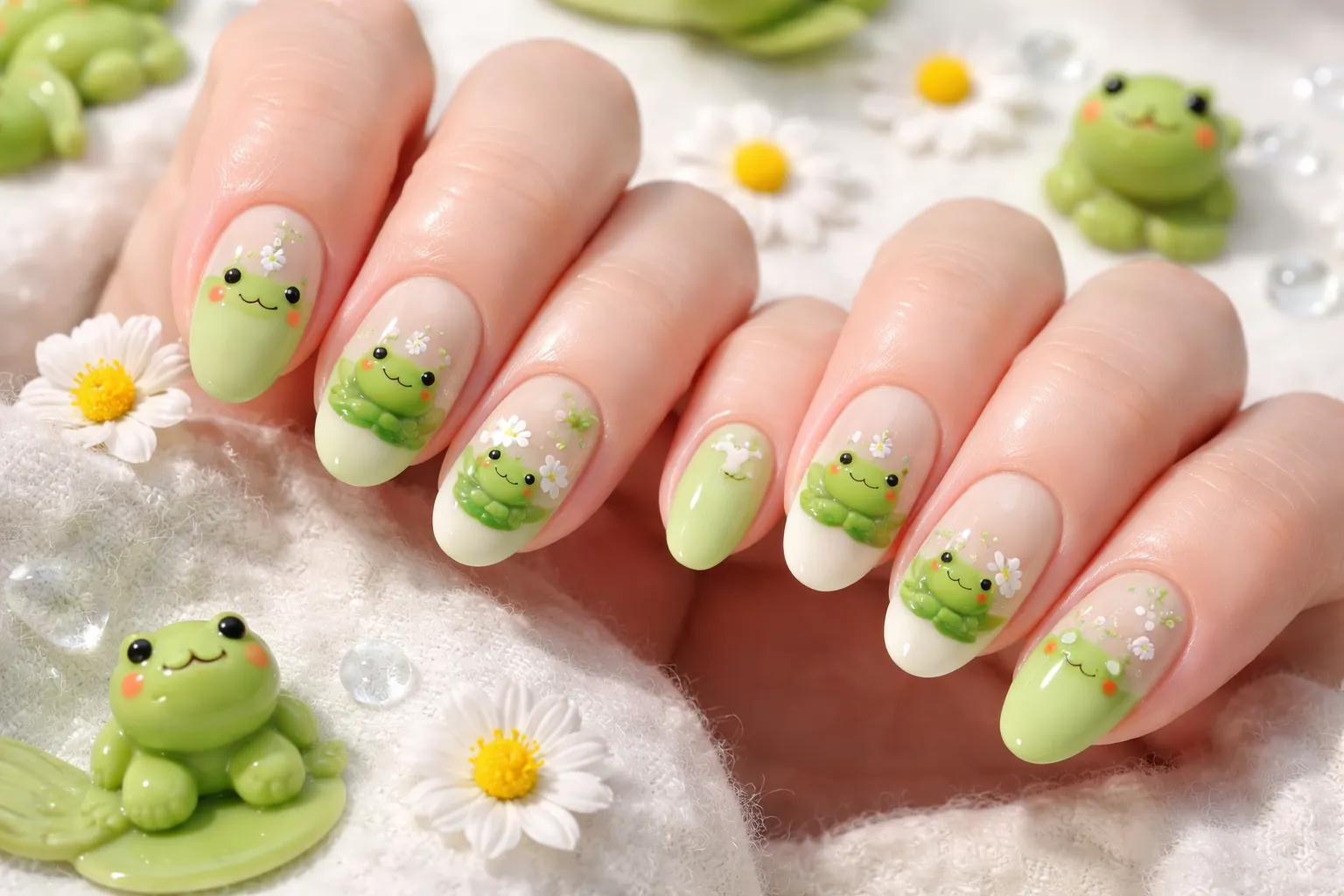Cute Frog Nail Art