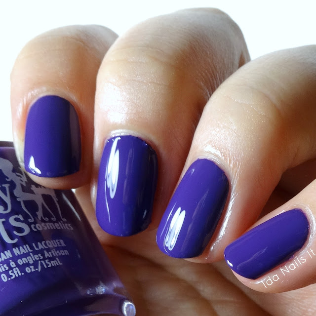 Smoky purple plum nail polish swatch