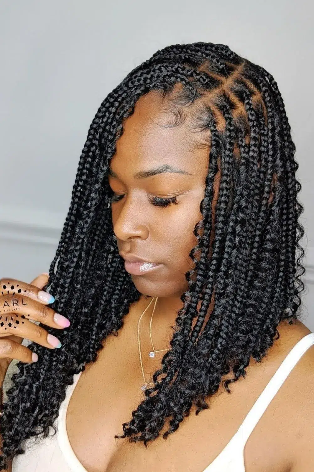 Collarbone-Length Boho Twist Bob hairstyle