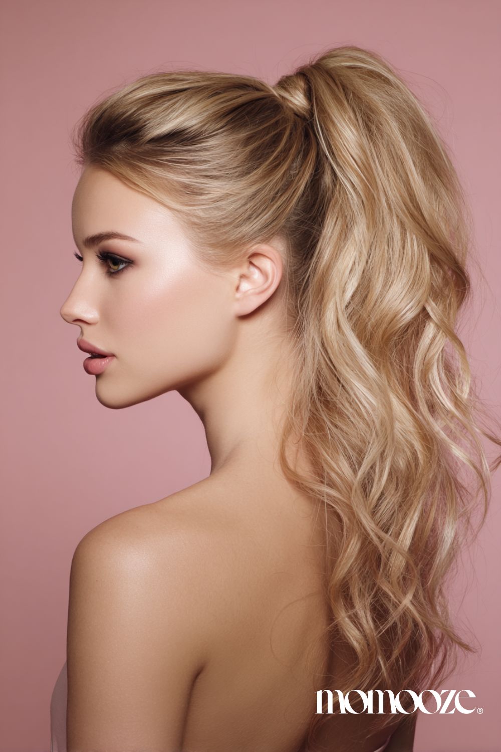 Wavy Blonde High Ponytail With a Smooth Crown winter hairstyle