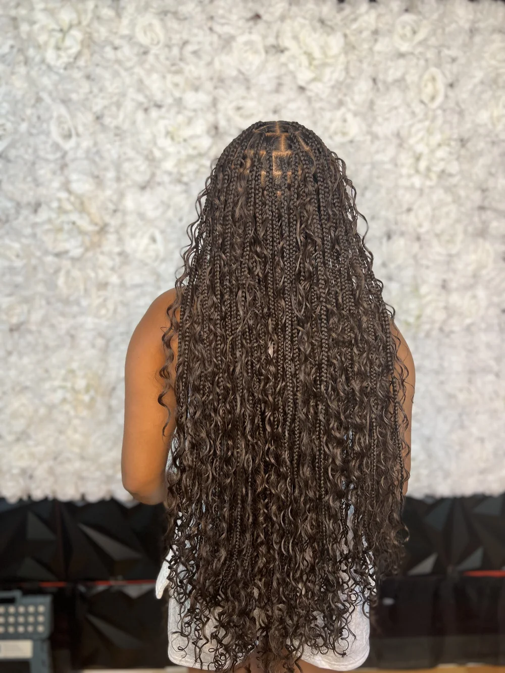 Boho Knotless Braids - winter hairstyle