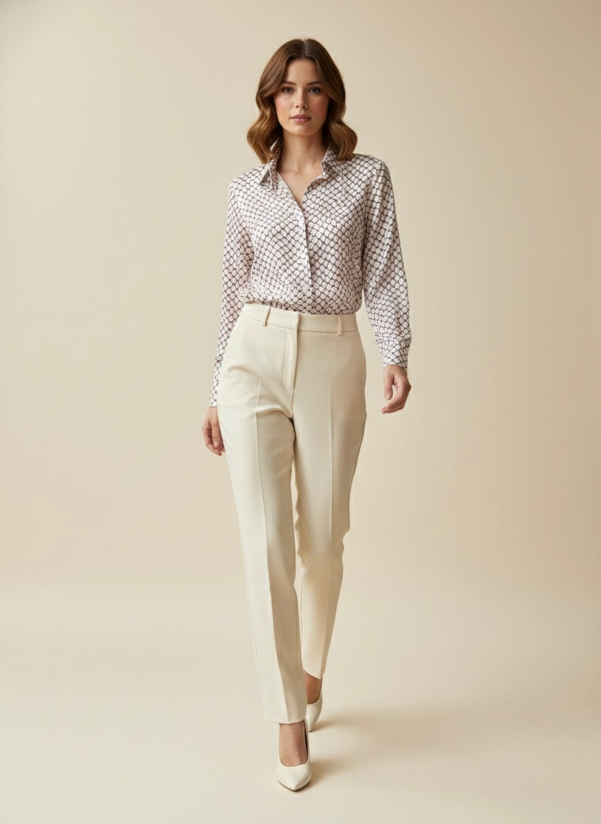 Geometric mosaic-print shirt