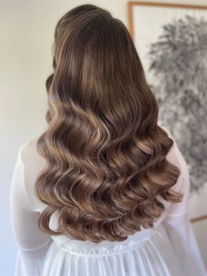 Salon styled Hollywood waves