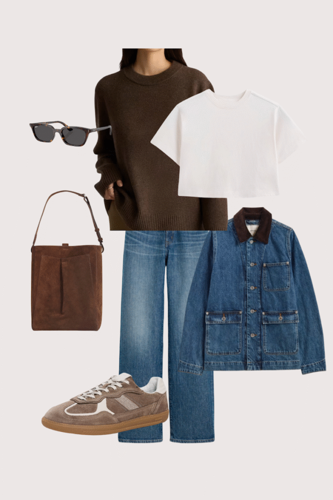Casual layered outfit for exploring London