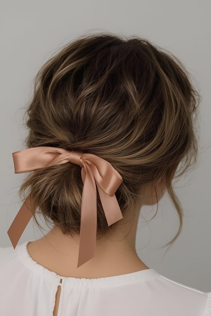 Relaxed low bun quick weave hairstyle