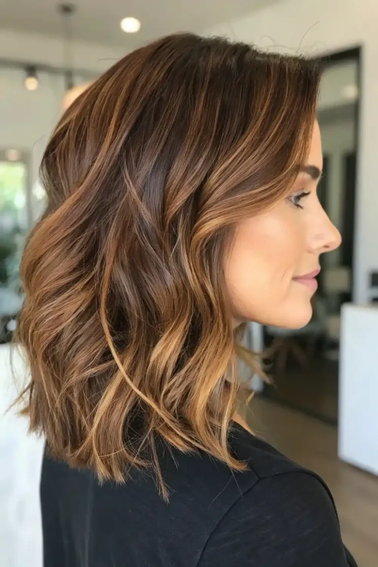 Caramel Balayage on Medium Length photo