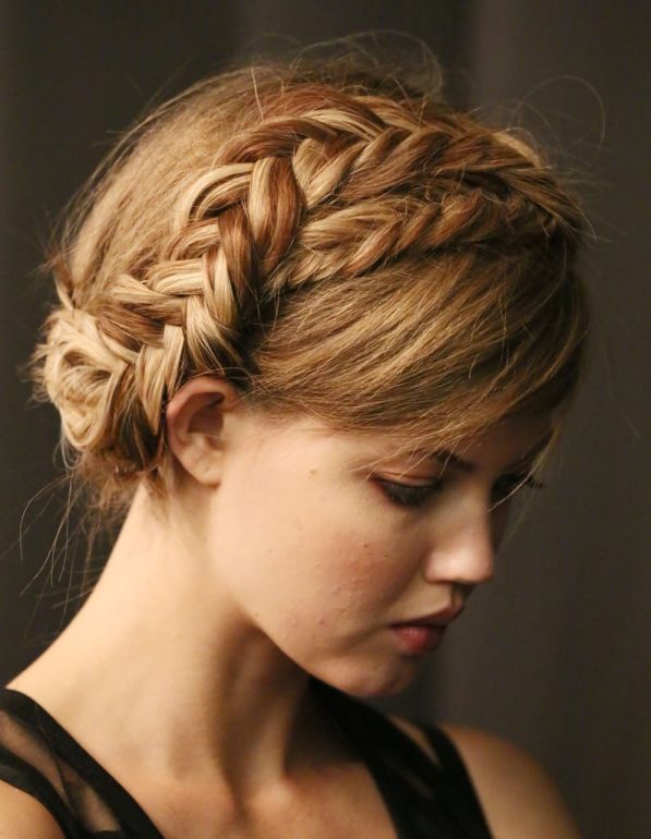 Milkmaid braids hairstyle
