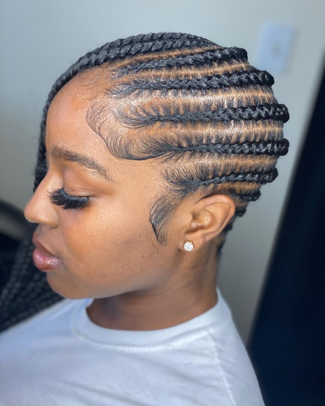 Side Feed-In Braids side part braids hairstyle