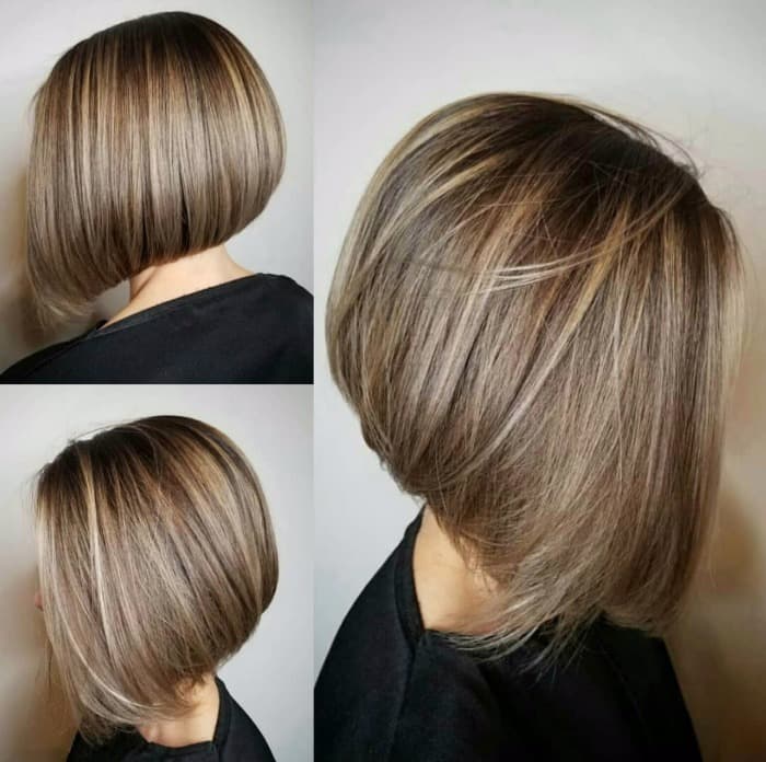 Stacked Bob with Dimensional Balayage stacked bob haircut