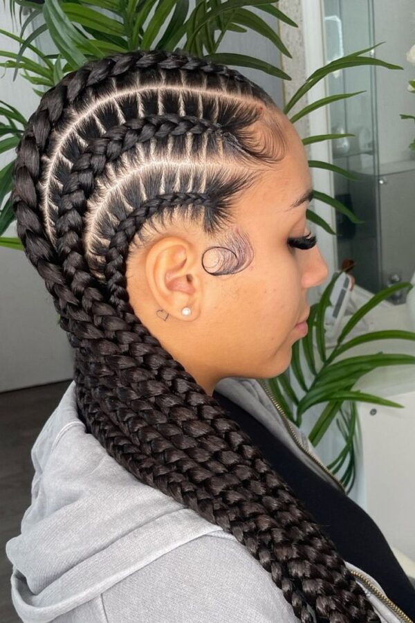Stitch Feed-In Braids hairstyle inspiration photo