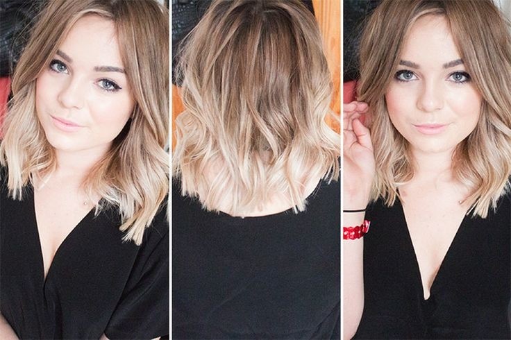 Light Brown and Blonde Lob with a Messy Part lob haircut