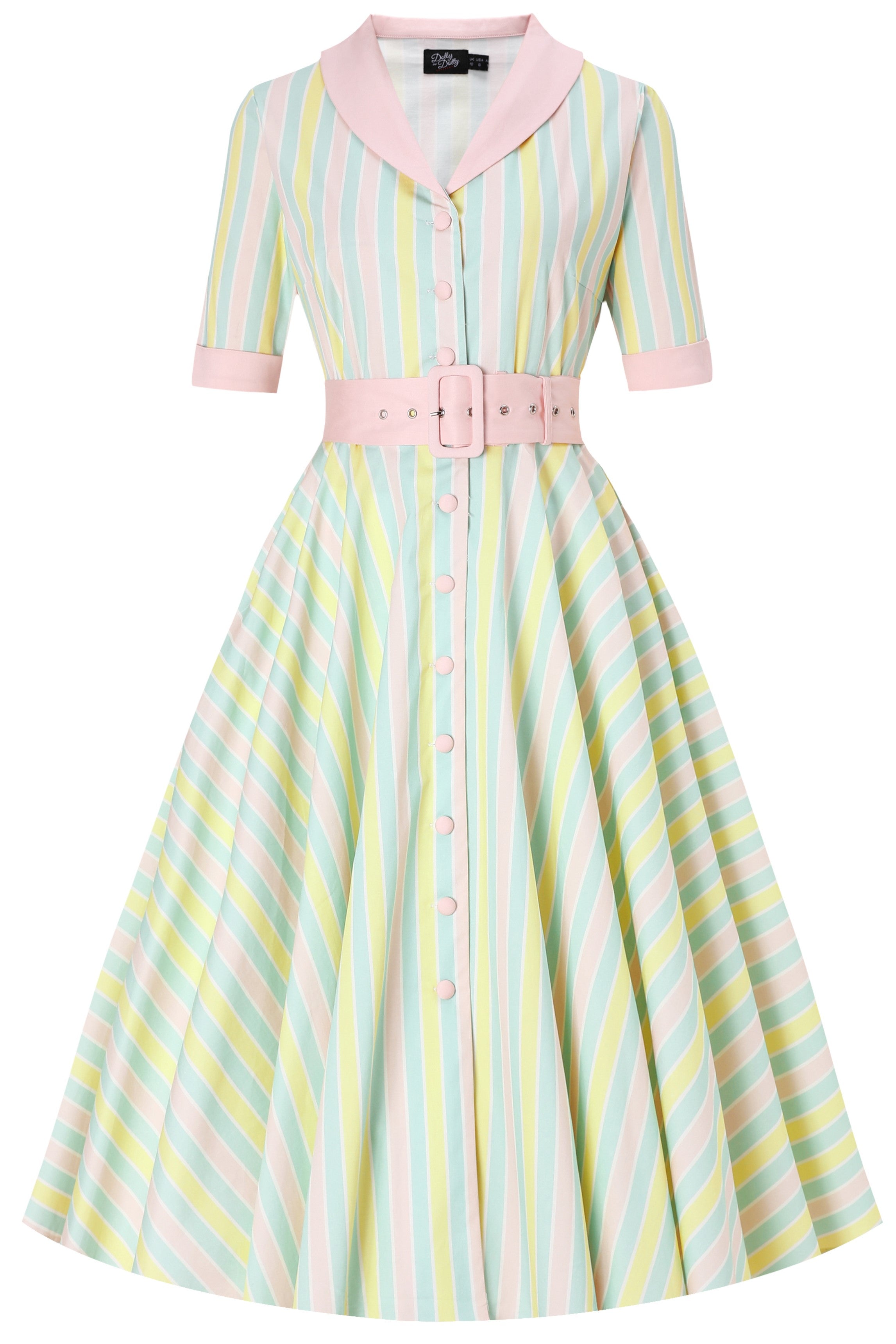 Striped vintage shirt dress vintage style outfit