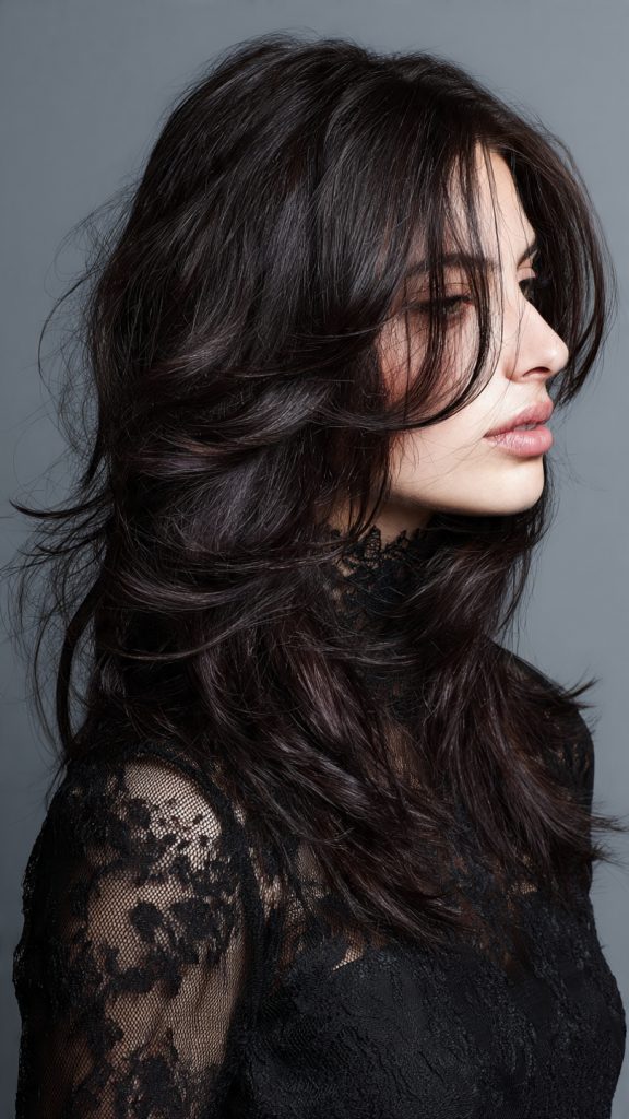 Air-Dried Layers with Easy Waves layered hairstyle