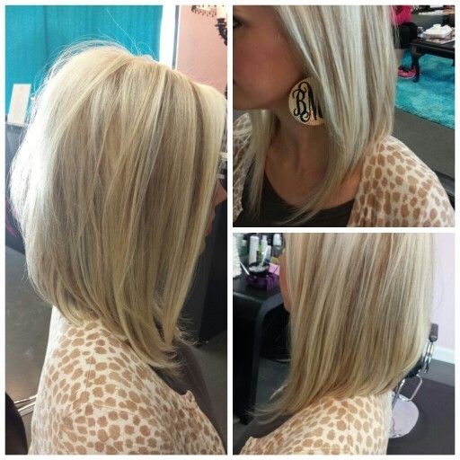 Platinum A-Line Lob with a Steep Angle lob haircut