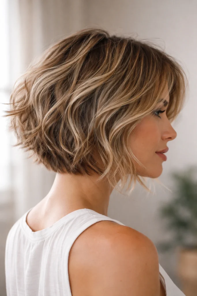Beachy Wavy Stacked Bob stacked bob haircut