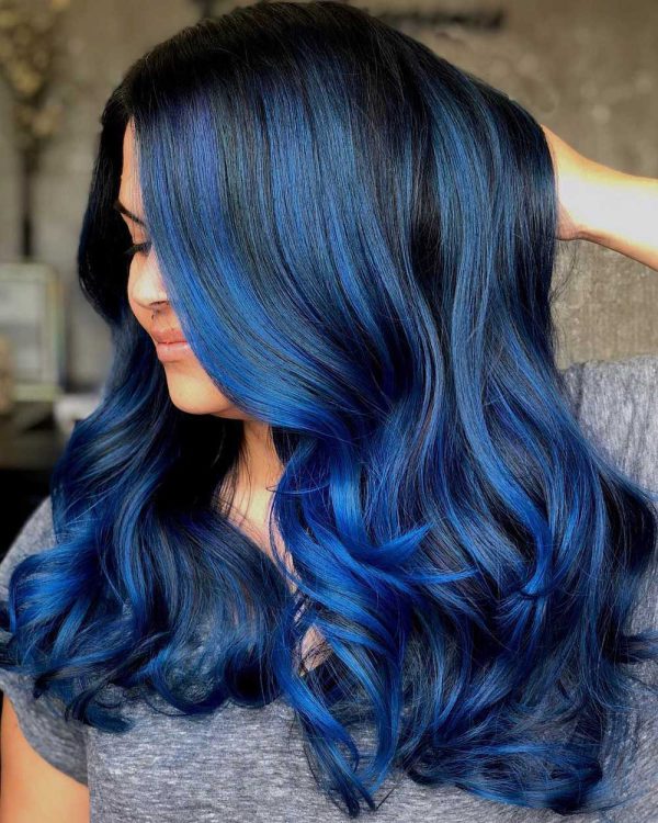Indigo Root Melt hairstyle photo