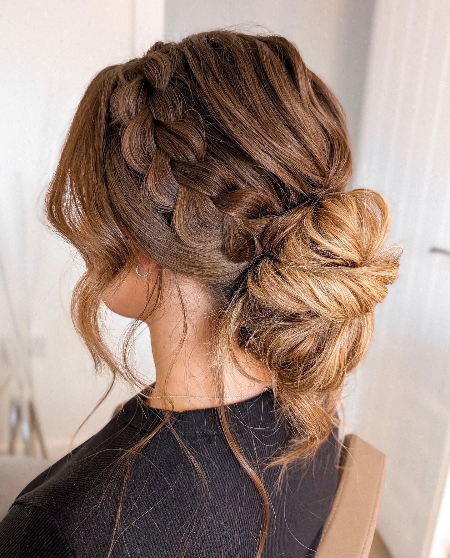 Voluminous Blonde Twisted Updo with Soft Texture twist updo hairstyle