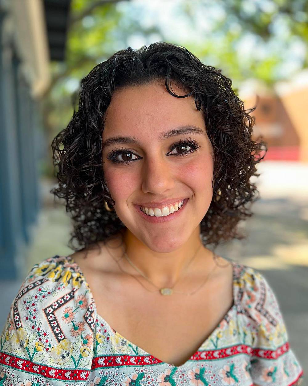 Chic layered curly bob
