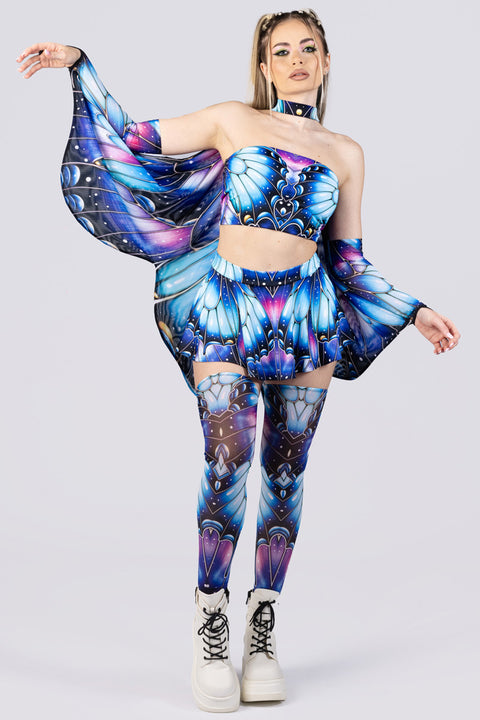 Cosmic Nymph Butterfly Print Full Set rave outfit