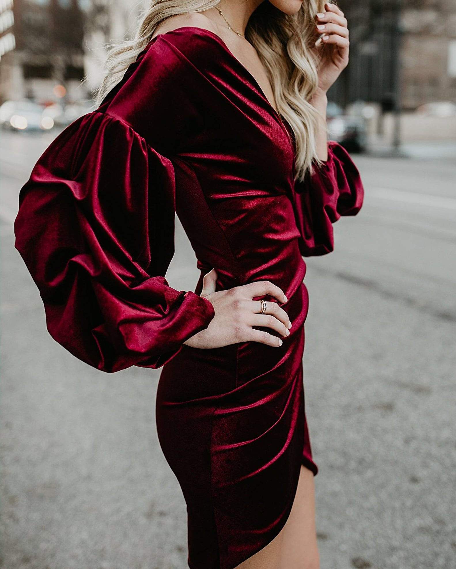 Statement Sleeve Party Dress