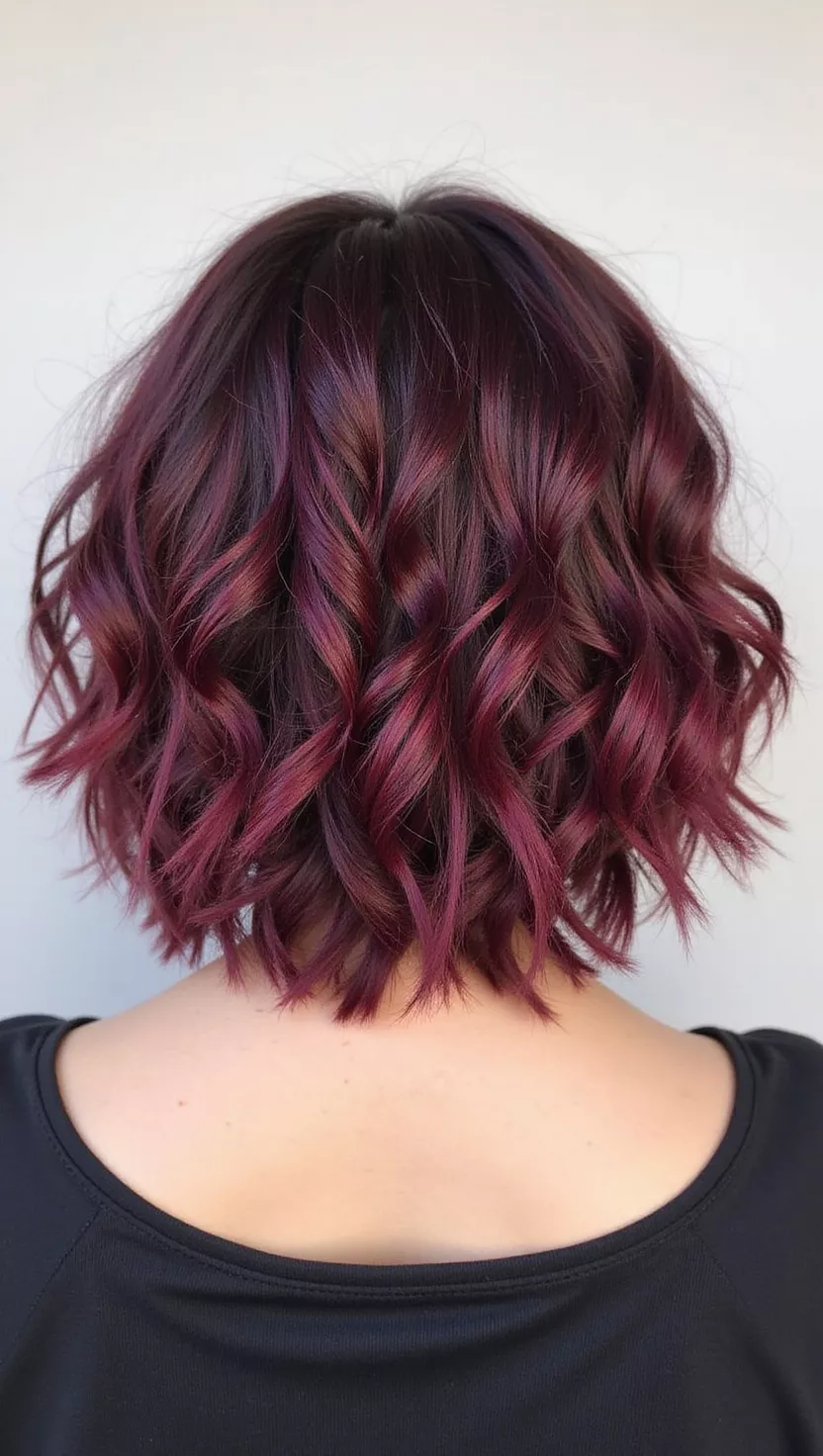Plum hair color idea for brunettes
