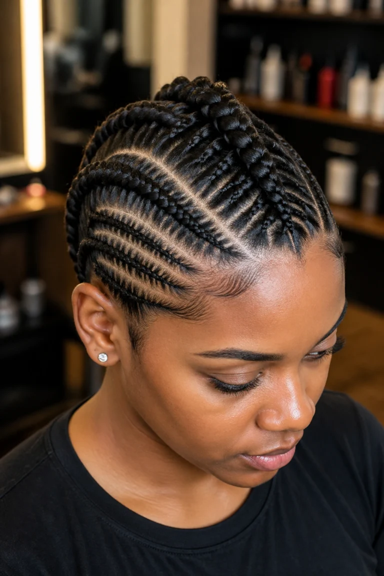 Feed-In Mohawk Braids hairstyle inspiration photo
