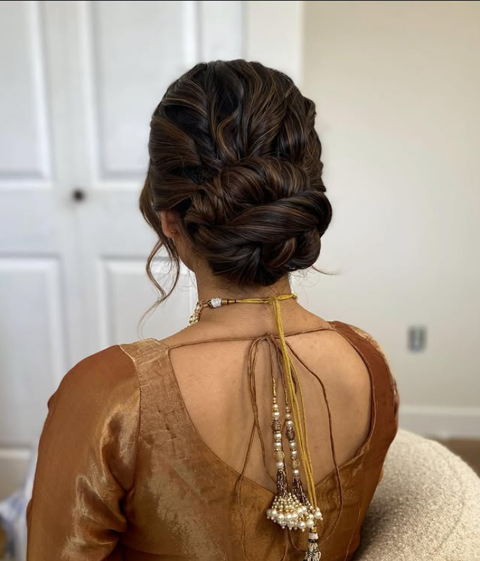 Elegant Braided Low Bun Christmas hairstyle