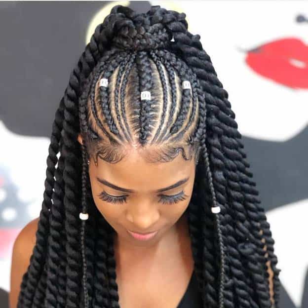 Jumbo twists hairstyle
