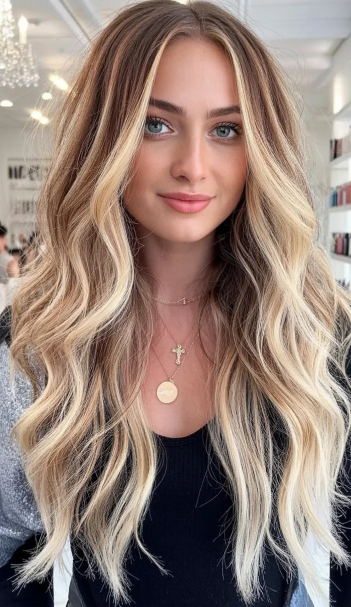 Honey Blonde Money Piece With Balayage hairstyle photo