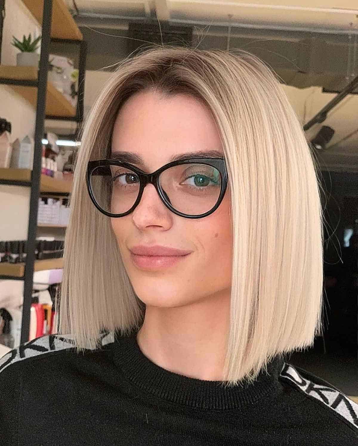 One-length medium cut with middle part