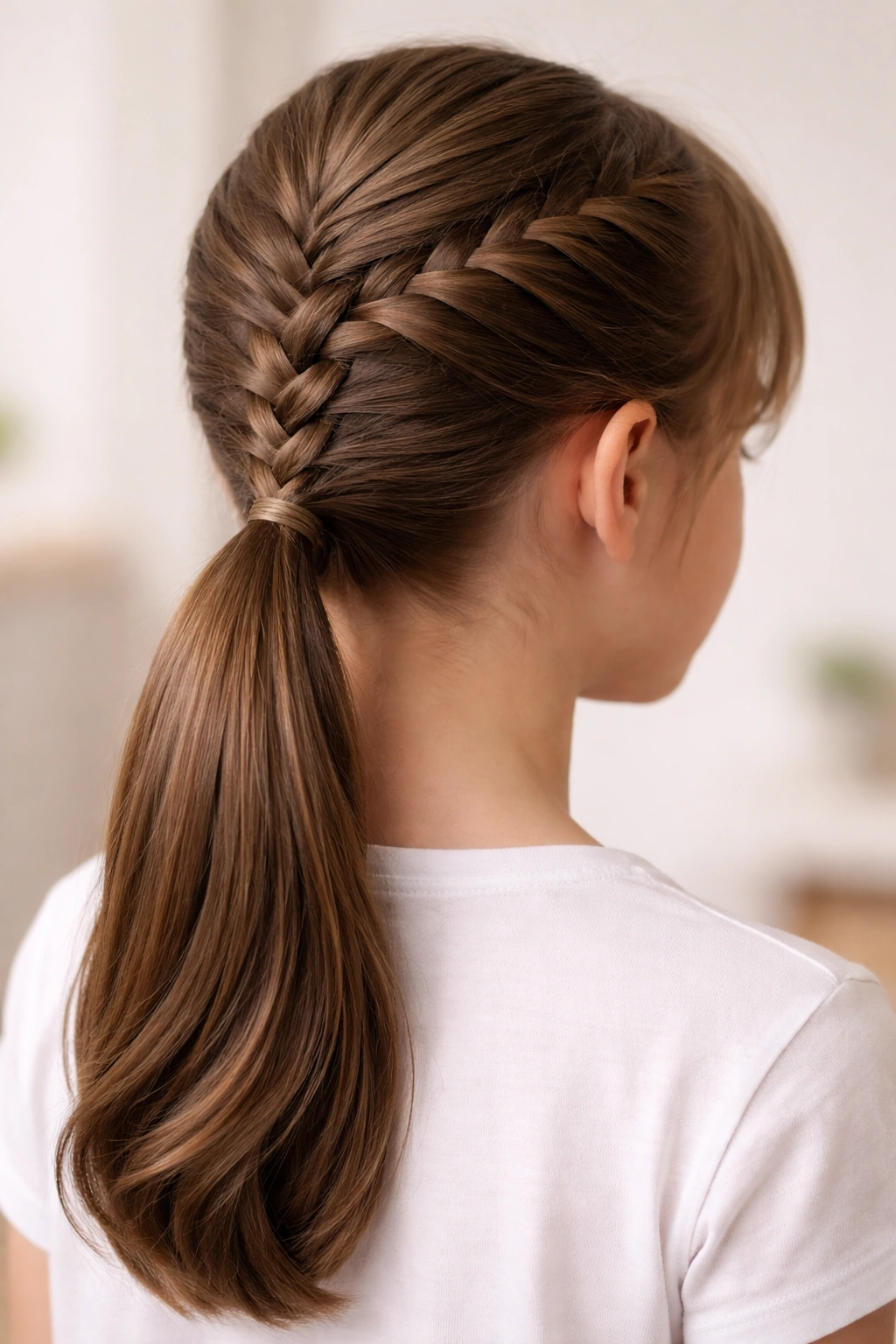 Low Braided Pigtails pool hairstyle