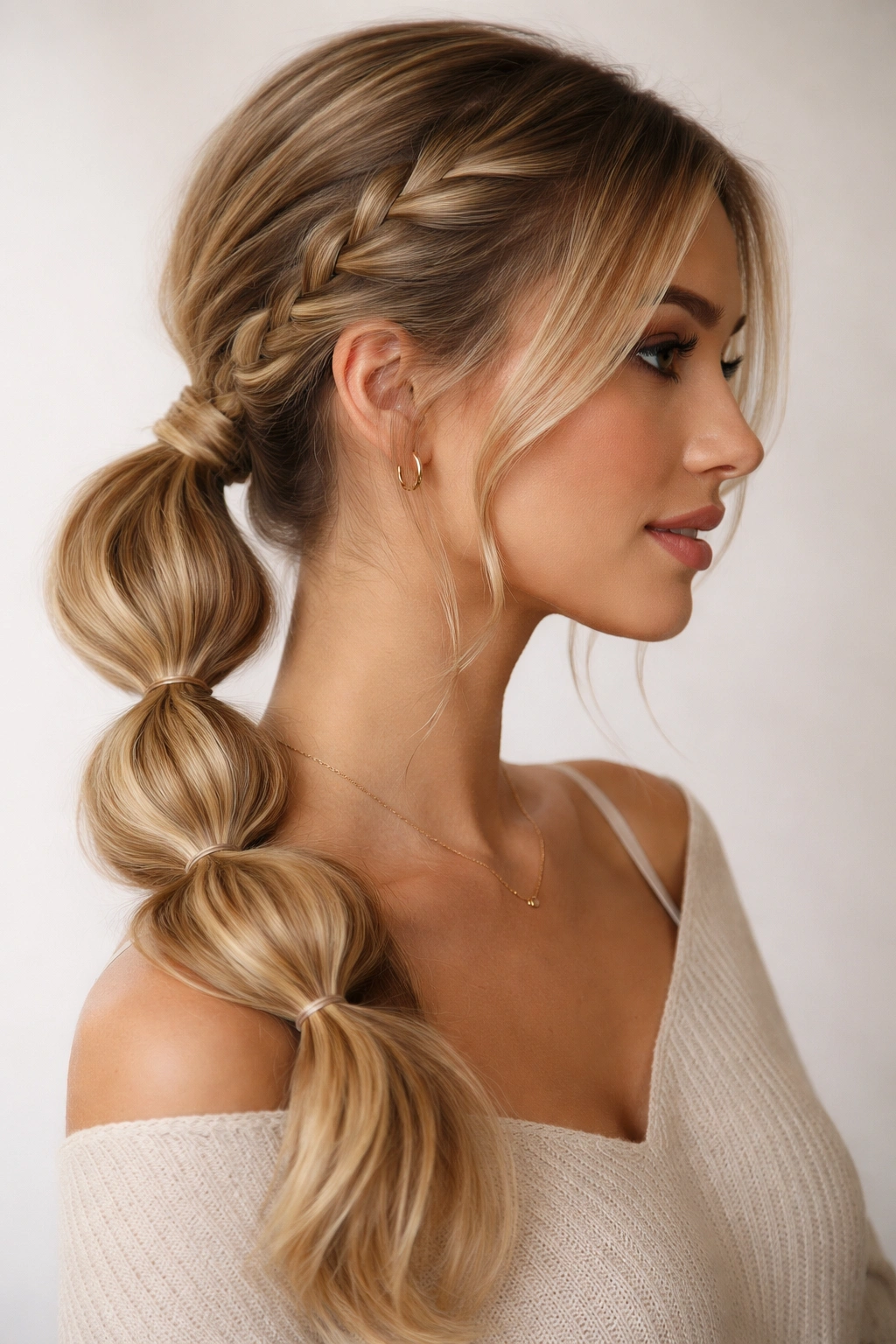 Bubble Braid Ponytail pool hairstyle