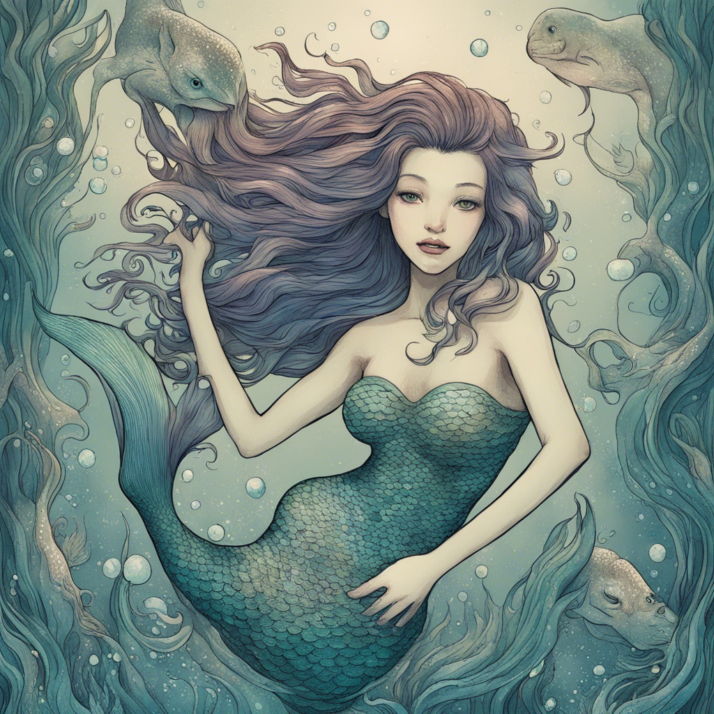 Ocean Blue Mermaid Waves hairstyle photo