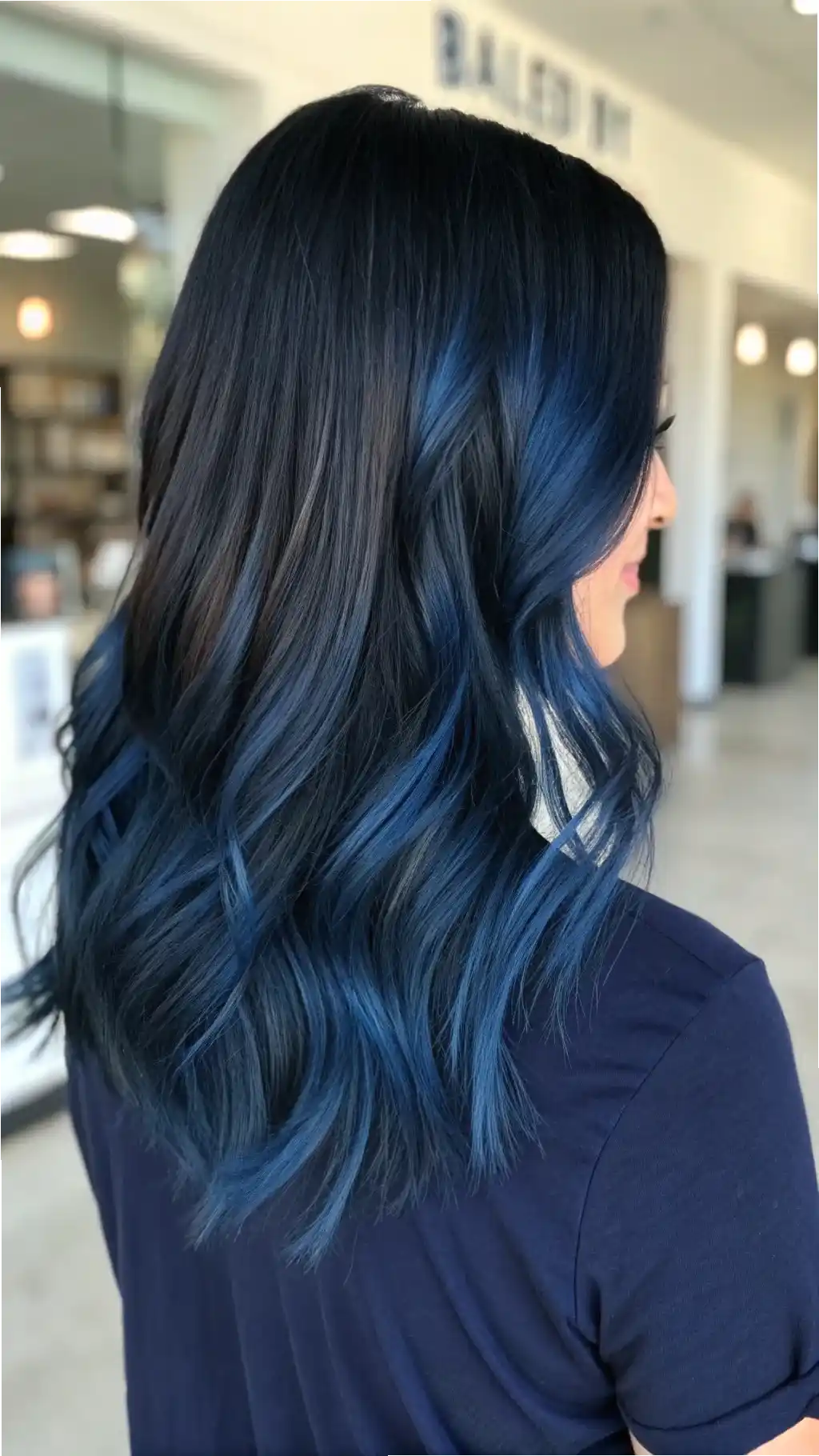 Navy and Black Ombré hairstyle photo