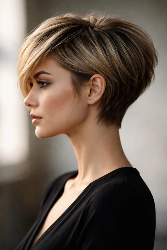 Pixie-Bob Hybrid Stacked Cut stacked bob haircut