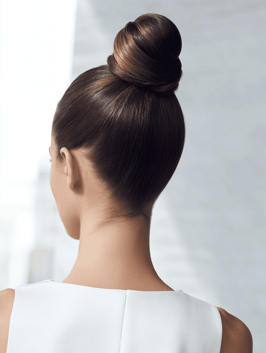 Polished Top Knot hairstyle