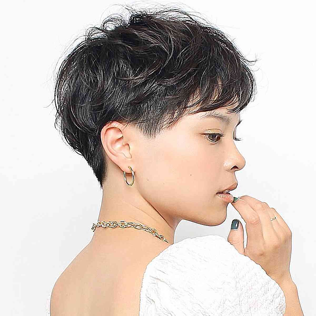 Short layered haircut Asian haircut