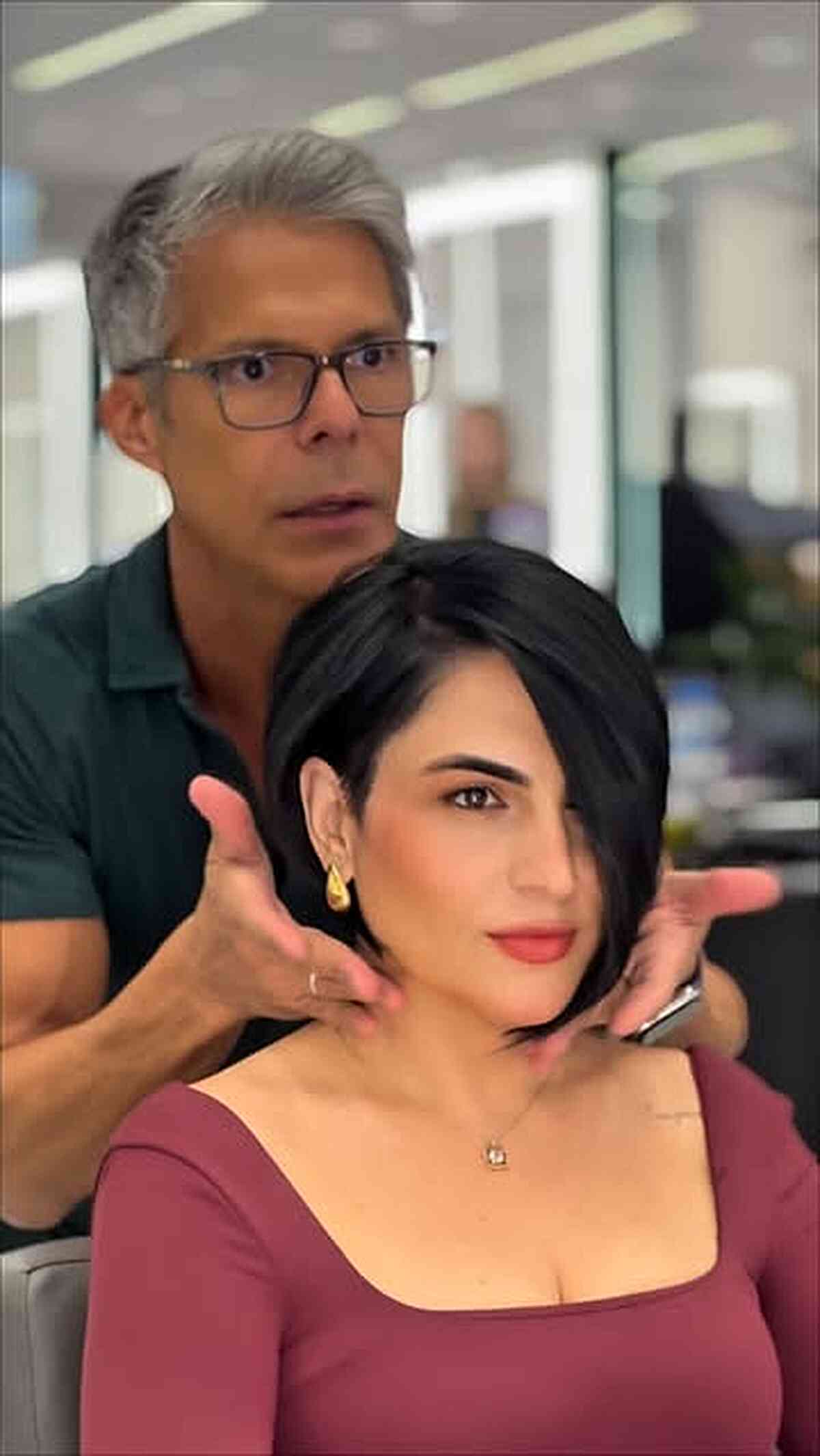 Sleek raven asymmetrical bob